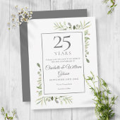 Carte Postale 25e anniversaire Enregistrer la date Aquarelle Feu
