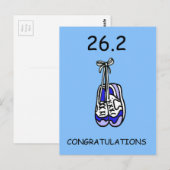 Carte Postale 26.2 Félicitations au marathon pour Lui (Devant / Derrière)