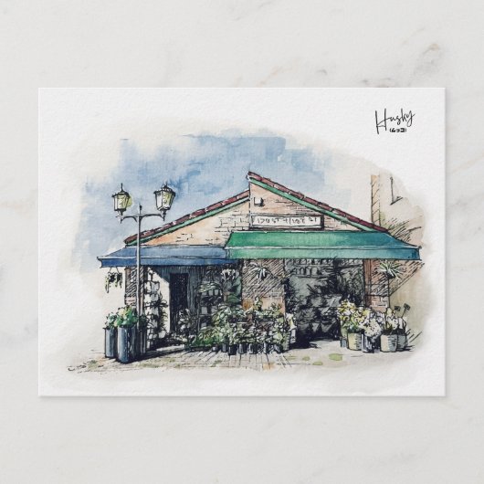 Carte Postale 26 : Un fleuriste (Devant)