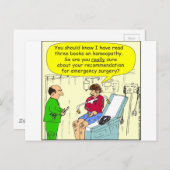 Carte Postale 271 bande dessinée de chirurgie homéopathique (Devant / Derrière)