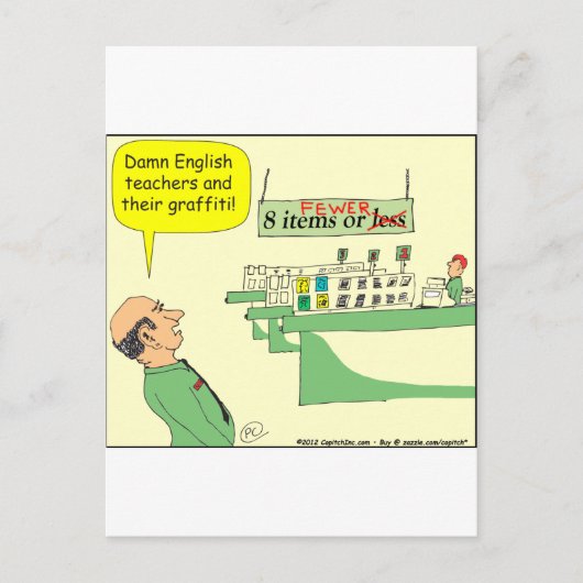 Carte Postale 278 Caricature de l'enseignant anglais en couleur (Devant)