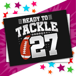 Carte Postale 27 ans Tackle Football Party 27e anniversaire