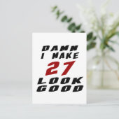 Carte Postale 27 Designs d'anniversaire (Debout devant)