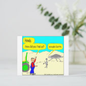 Carte Postale 280 Google Earth Cartoon en couleur (Debout devant)