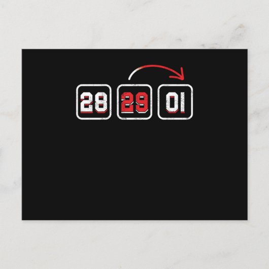 Carte Postale 28 29 01 Compte à rebours 29 février Don (Devant)