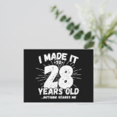 Carte Postale 28 ans sarcasm drôle 28e anniversaire (Debout devant)
