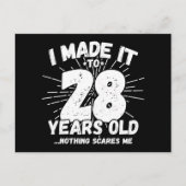 Carte Postale 28 ans sarcasm drôle 28e anniversaire (Devant)
