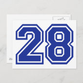 Carte Postale 28 - numéro (Devant / Derrière)