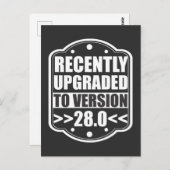 Carte Postale 28e anniversaire 28 ans 1991 Fête (Devant / Derrière)