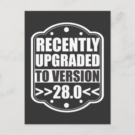 Carte Postale 28e anniversaire 28 ans 1991 Fête (Devant)