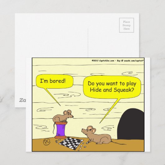 Carte Postale 295 dessins animés de cache-cache (Devant / Derrière)