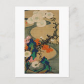 Carte Postale 29. 菊 花 流 水 図, 冲 Chrysanthemum & Stream, Jakuchu (Devant)