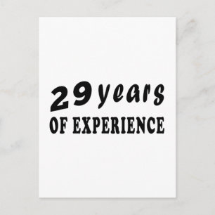 Carte Postale 29 ans d'expérience