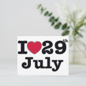 Carte Postale 29 juillet mon jour d'anniversaire (Debout devant)