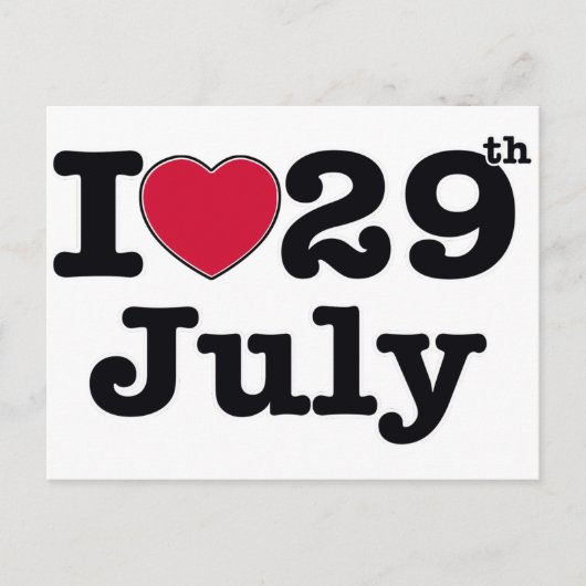 Carte Postale 29 juillet mon jour d'anniversaire (Devant)