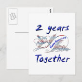 Carte Postale 2 ans ensemble (Devant / Derrière)