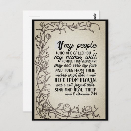 Carte Postale 2 Chroniques 7:14 Si Mon Peuple Priait (Devant / Derrière)