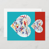 CARTE POSTALE 2 COEURS DE MELTIE (Devant / Derrière)