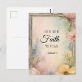 Carte Postale 2 Corinthiens 5:7 Bible chrétienne Verse Art (Devant / Derrière)