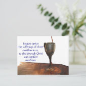 Carte Postale 2 Corithians débordant de calice / Souffrant (Debout devant)