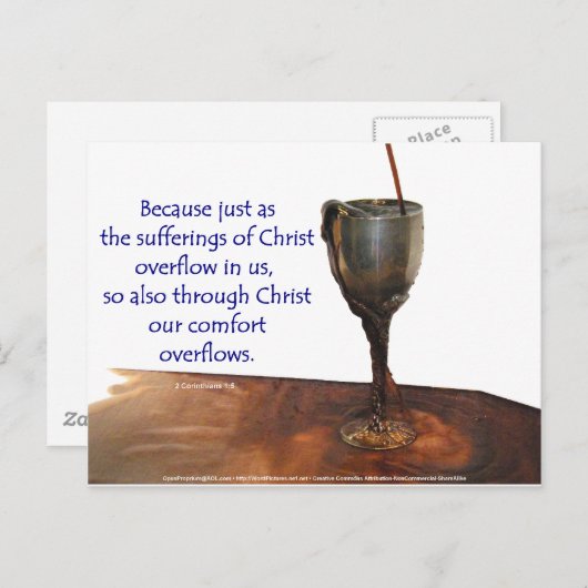 Carte Postale 2 Corithians débordant de calice / Souffrant (Devant / Derrière)