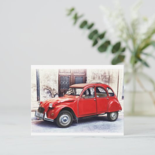 CARTE POSTALE 2 CV (Debout devant)