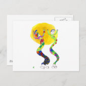 Carte Postale 2 danseurs dansant au soleil (Devant / Derrière)