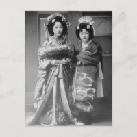2 filles Geisha photo japonaise Vintage