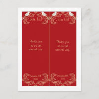 2 Inséparables Signets Mariages de Crimson/Creme
