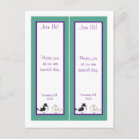 2 Inséparables Signets Mariages Turquoises/violets