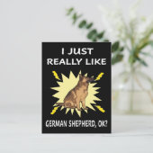Carte Postale 2 J'Aime Vraiment Le Berger Allemand OK (Debout devant)
