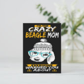 Carte Postale 2 Je suis la mère Beagle folle (Debout devant)
