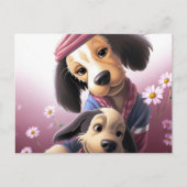 Carte Postale 2 Jolie Chiens (Devant)