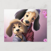 Carte Postale 2 Jolie Chiens (Devant)