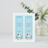 Carte Postale 2 Just Married Classic Car Économisez la date Sign (Debout devant)