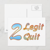 Carte Postale 2 Legs 2 Quit (Devant / Derrière)