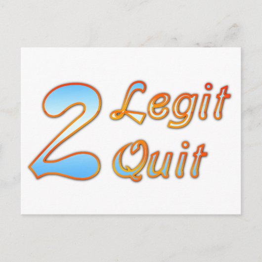 Carte Postale 2 Legs 2 Quit (Devant)