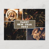 Carte Postale 2 Photo Collage Feu d'artifice Bonne Année 2023  (Devant)