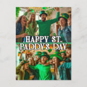 Carte Postale 2-photos St Paddy's Day Shamrock Irish Celtic (Devant)