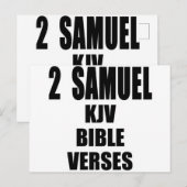 Carte Postale "2 Samuel KJV Versets bibliques" Texte (Devant / Derrière)