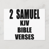 Carte Postale "2 Samuel KJV Versets bibliques" Texte (Devant)