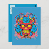 Carte postale 2 serpents (Devant / Derrière)