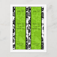 2 Signets de Mariage damassé Floral Black/Lime Gre
