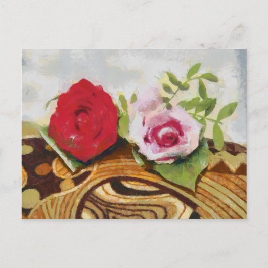 Carte Postale 2 tableaux rose (Devant)