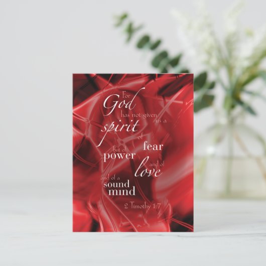 Carte Postale 2 Timothée 1:7 (Debout devant)