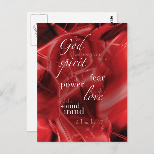 Carte Postale 2 Timothée 1:7 (Devant / Derrière)