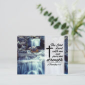 Carte Postale 2 Timothée 4:17 L'Éternel M'A Donné Force Bible (Debout devant)