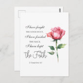 Carte Postale 2 Timothée 4:7 - J'ai combattu le bon combat (Devant / Derrière)