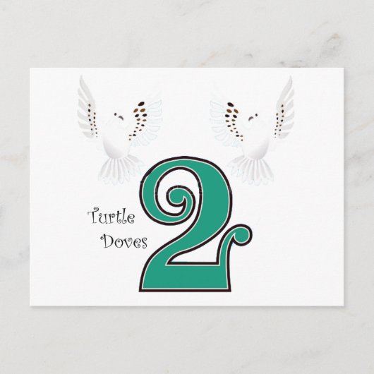 Carte Postale 2 tourterelles (Devant)