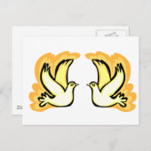 Carte Postale 2 tourterelles (Devant / Derrière)